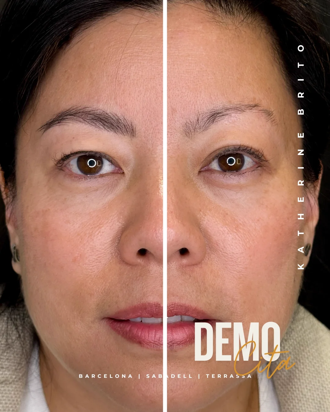 Cejas microblading hiperrealista resultado natural — Katherine Brito Barcelona