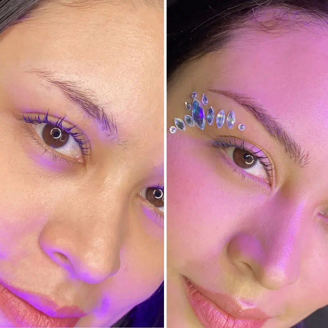 Microblading antes y después realizado por Katherine Brito